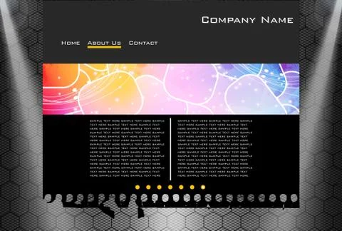 Website business template Stock Illustration