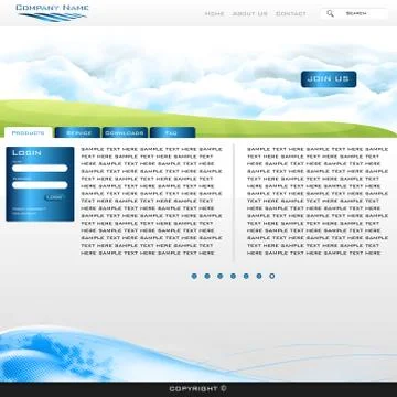 Website business template Stock Illustration