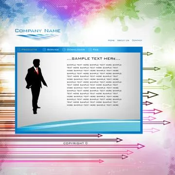 Website business template Stock Illustration