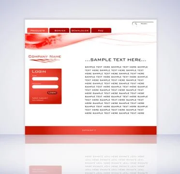 Website business template Stock Illustration