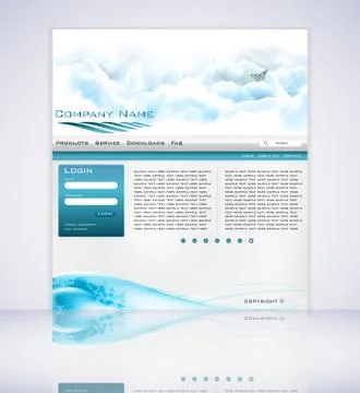 Website business template Stock Illustration