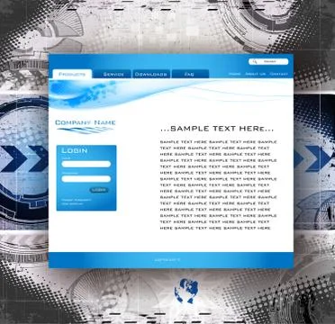 Website business template Stock Illustration