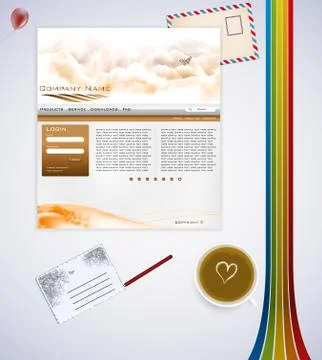 Website business template Stock Illustration