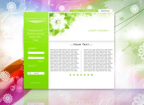 Website business template Stock Illustration