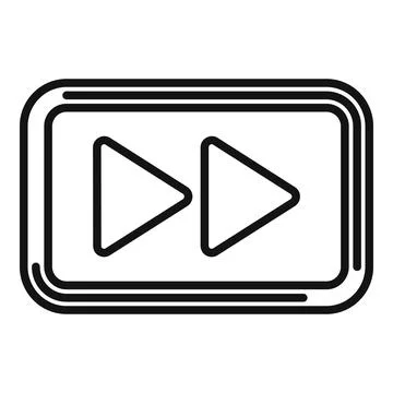 Website button icon outline vector. Web interface Stock Illustration