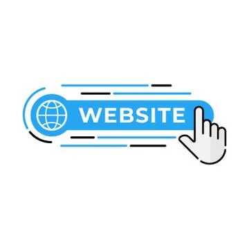 Website button icon vector for social media. Website icon Vector illustration Stock Illustration
