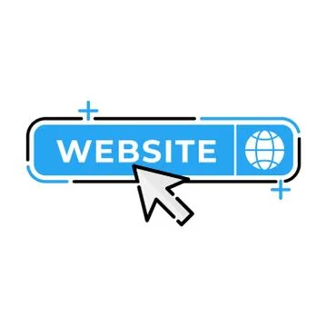 Website button icon vector for social media. Website icon Vector illustration Stock Illustration