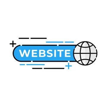 Website button icon vector for social media. Website icon Vector illustration Stock-Illustration