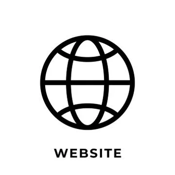 Website button icon vector for social media. Website icon Vector illustration Stock Illustration