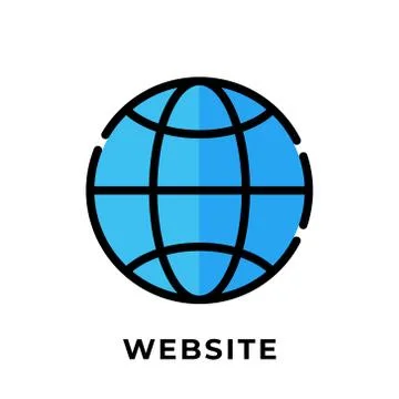 Website button icon vector for social media. Website icon Vector illustration Stock Illustration