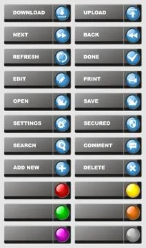 Website buttons Illustrazione stock