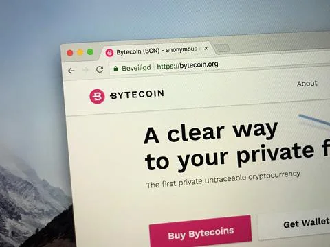Website of Bytecoin (BCN) Stock Photos