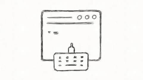 Website Calendar and Online Scheduling Interface Hand Drawn Animation Vidéo 342018141
