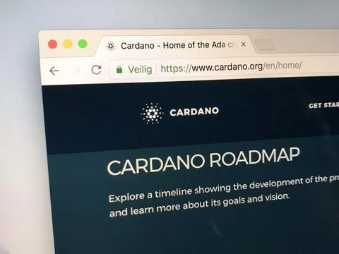 Website of Cardano (ADA) Stock Photos