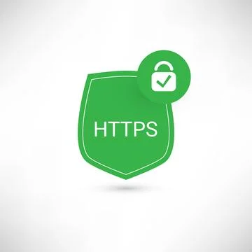 Website Certificate Badge - Secure HTTPS Network Connection 스톡 일러스트