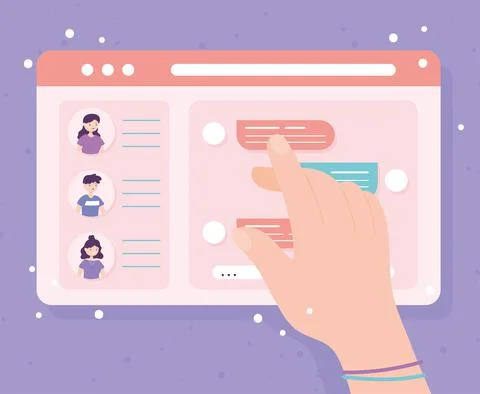 Website chat speech bubbles Stock Illustration