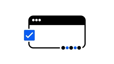 Website Checklist Audit Browser Icon Stock Footage 343509497
