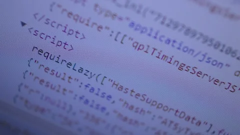 Website code developer. website program application on a laptop monitor Stock Footage 203826273