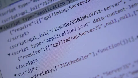 Website code developer. website program application on a laptop monitor Stock Footage 203826332