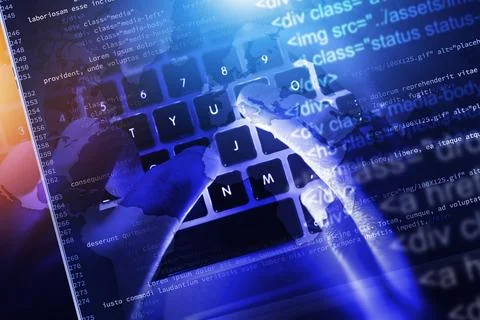 Website Code Development Stock Photos