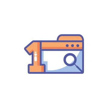 Website code optimization and web programming process on white background Stock Illustration