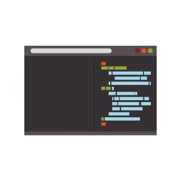 Website code technology internet icon. Vector graphic Stock Illustration