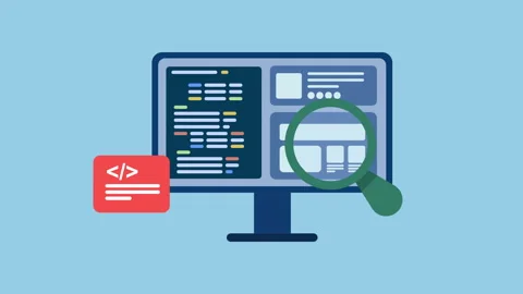 Website coding and programming, Running codes on computer screen Stock-Footage 335917915