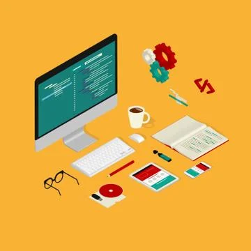 Website coding Stock Illustration