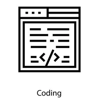 Website Coding Vector Stock-Illustration