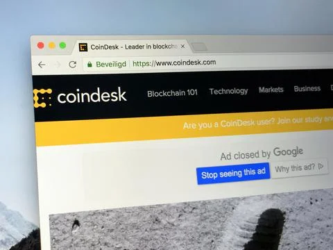 Website of CoinDesk Stock Photos