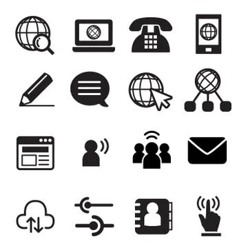 Website communication icon 스톡 일러스트