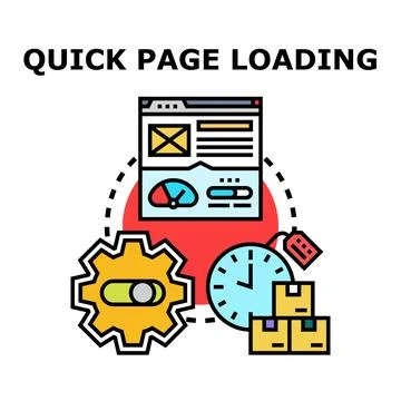 Website concept for quick fast page loading イラスト素材