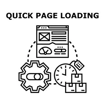 Website concept for quick fast page loading Stock-Illustration