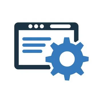 Website configuration icon. Glyph style vector EPS. Stock Illustration