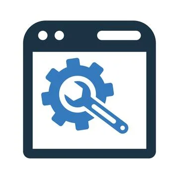 Website, configuration, setting icon. Simple editable vector illustration. Stock Illustration
