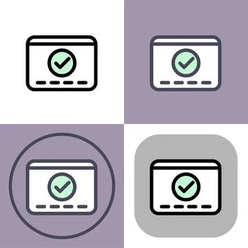 Website confirmed secured payment symbol -payments, payment methods, Stockillustratie