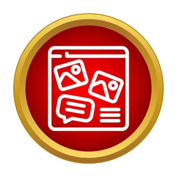 Website content blog page post icon Stock Illustration
