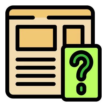 Website content creating with question mark icon, online help and support Stock Illustration