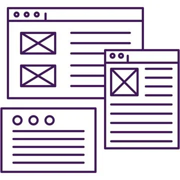 Website content creation vector icon on white Stock Illustration