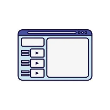 Website content information learning online icon Stockillustratie