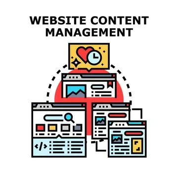 Website content management system for digital publishing Stock Illustration