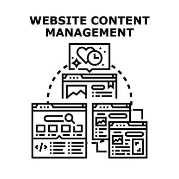 Website content management system for digital publishing Stock Illustration