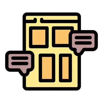 Website content management system receiving feedback and comments Stock Illustration