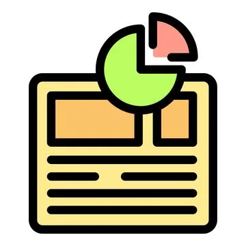 Website content management system showing pie chart analytics report Stock Illustration