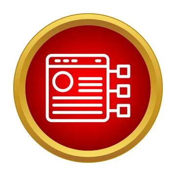 Website content structure illustrating digital marketing data seo Stock Illustration