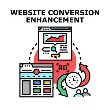 Website conversion enhancement optimizing customer journey 스톡 일러스트