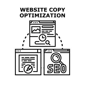 Website copy optimization vector icon concept Stock Illustration