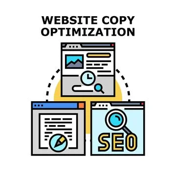 Website copy optimization vector icon concept Stock Illustration