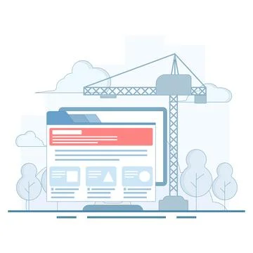 Website creation concept Stock Illustration