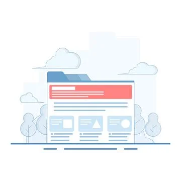 Website creation concept Stock Illustration